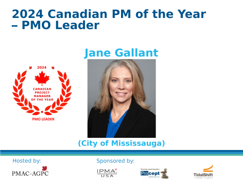 2024 Canadian PMO Leader of the Year - Jane Gallant